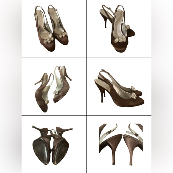 🎄Holiday Party Bundle: Suzi Chin Shimmer Cocktail Dress + Heels (9.5) - Picture 3 of 3